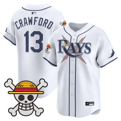 Men's Tampa Bay Rays x One Piece Vapor Premier Limited Jersey - White / Carl Crawford