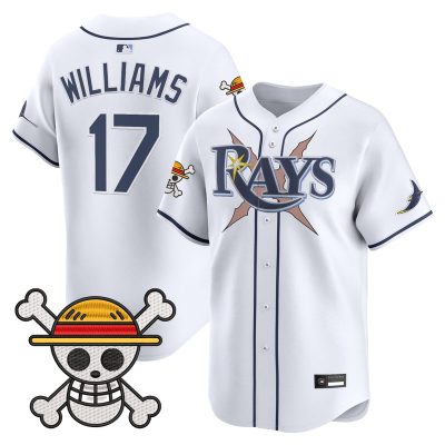 Men's Tampa Bay Rays x One Piece Vapor Premier Limited Jersey - White / Carson Williams