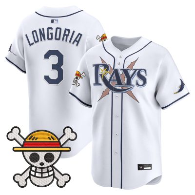 Men's Tampa Bay Rays x One Piece Vapor Premier Limited Jersey - White / Evan Longoria