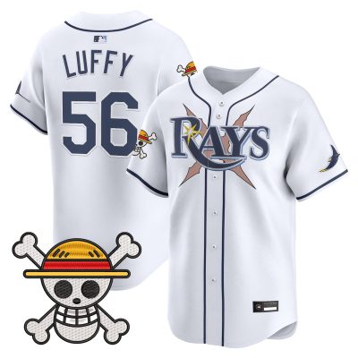 Men's Tampa Bay Rays x One Piece Vapor Premier Limited Jersey - White / Luffy