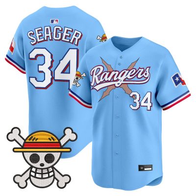 Men's Texas Rangers x One Piece Vapor Premier Limited Jersey - Blue / Corey Seager