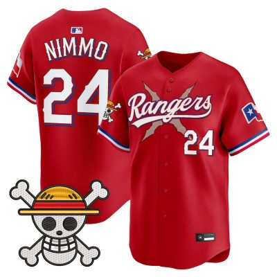Men's Texas Rangers x One Piece Vapor Premier Limited Jersey - Red / Brandon Nimmo