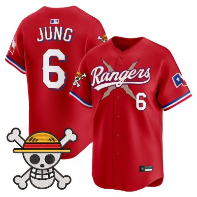 Men's Texas Rangers x One Piece Vapor Premier Limited Jersey - Red / Josh Jung