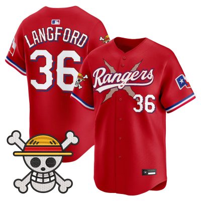 Men's Texas Rangers x One Piece Vapor Premier Limited Jersey - Red / Wyatt Langford