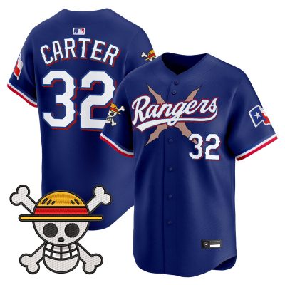 Men's Texas Rangers x One Piece Vapor Premier Limited Jersey - Royal / Evan Carter