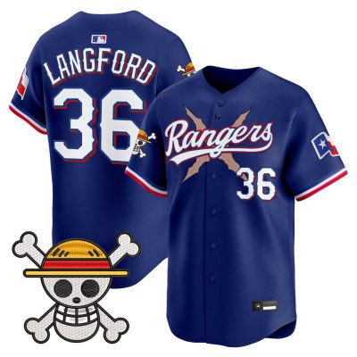 Men's Texas Rangers x One Piece Vapor Premier Limited Jersey - Royal / Wyatt Langford