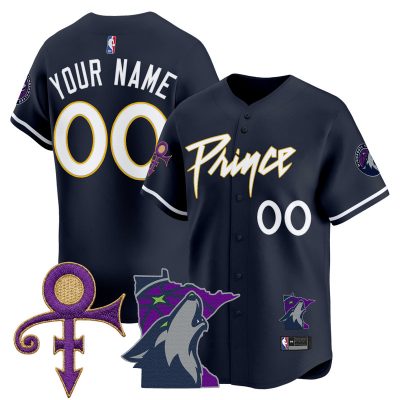 Minnesota Timberwolves Prince Patch Vapor Baseball Custom Jersey - Icon