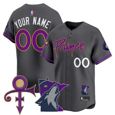 Minnesota Timberwolves Prince Patch Vapor Baseball Custom Jersey - Statement