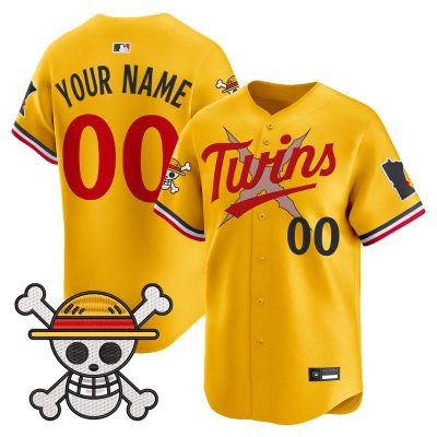 Minnesota Twins x One Piece Vapor Premier Limited Custom Jersey - Gold
