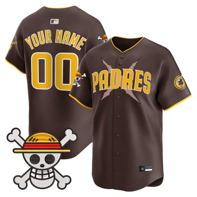 Padres x One Piece Vapor Premier Limited Custom Jersey - Brown