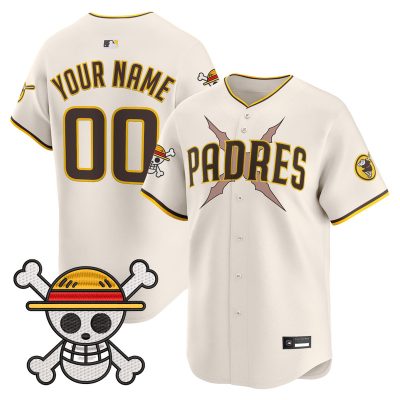 Padres x One Piece Vapor Premier Limited Custom Jersey - Cream