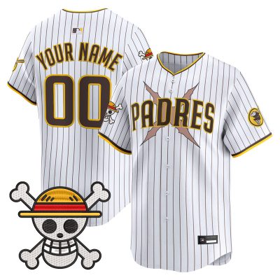 Padres x One Piece Vapor Premier Limited Custom Jersey - Pinstripe