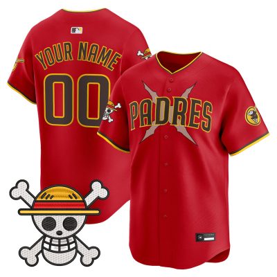 Padres x One Piece Vapor Premier Limited Custom Jersey - Red