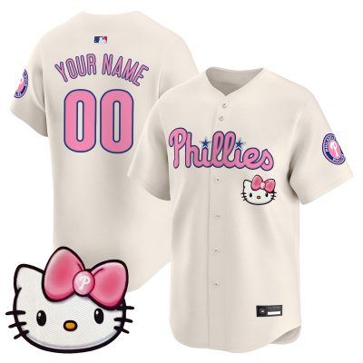 Philadelphia Phillies Hello Kitty Vapor Premier Limited Custom Jersey - Cream