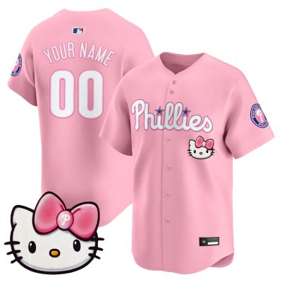 Philadelphia Phillies Hello Kitty Vapor Premier Limited Custom Jersey - Pink