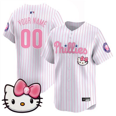 Philadelphia Phillies Hello Kitty Vapor Premier Limited Custom Jersey - Pinstripe