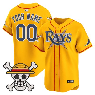 Tampa Bay Rays x One Piece Vapor Premier Limited Custom Jersey - Gold