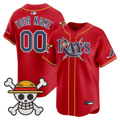 Tampa Bay Rays x One Piece Vapor Premier Limited Custom Jersey - Red