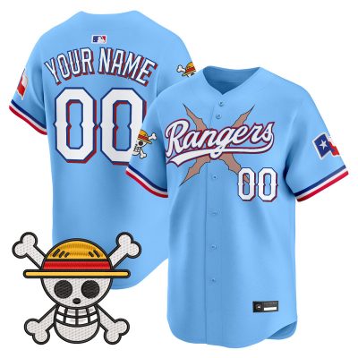 Texas Rangers x One Piece Vapor Premier Limited Custom Jersey - Blue
