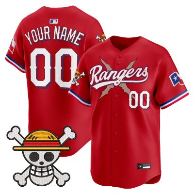 Texas Rangers x One Piece Vapor Premier Limited Custom Jersey - Red