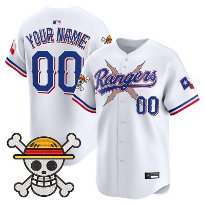 Texas Rangers x One Piece Vapor Premier Limited Custom Jersey - White