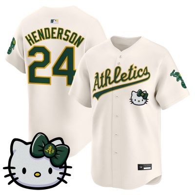 Unisex Athletics Hello Kitty Vapor Premier Limited Jersey - Cream / Rickey Henderson