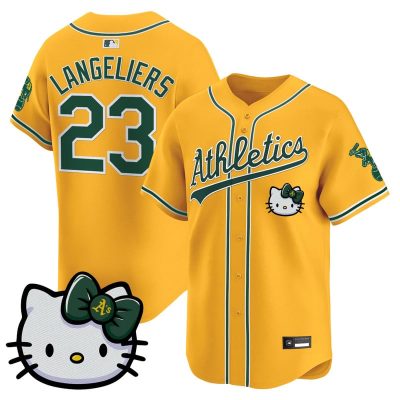 Unisex Athletics Hello Kitty Vapor Premier Limited Jersey - Gold / Shea Langeliers