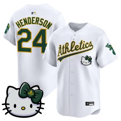 Unisex Athletics Hello Kitty Vapor Premier Limited Jersey - White / Rickey Henderson