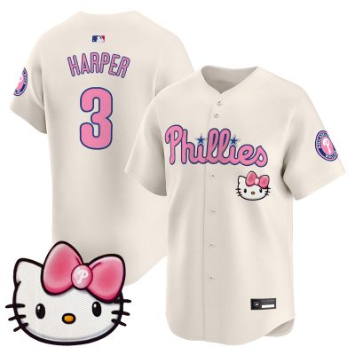 Unisex Philadelphia Phillies Hello Kitty Vapor Premier Limited Jersey - Cream / Bryce Harper