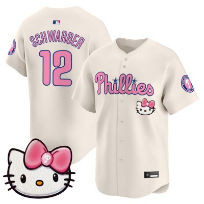 Unisex Philadelphia Phillies Hello Kitty Vapor Premier Limited Jersey - Cream / Kyle Schwarber