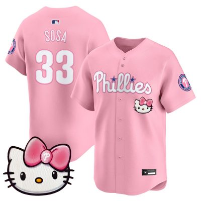 Unisex Philadelphia Phillies Hello Kitty Vapor Premier Limited Jersey - Pink / Edmundo Sosa