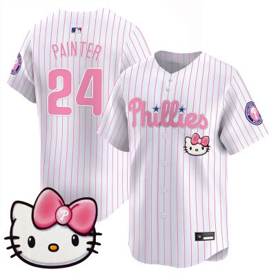 Unisex Philadelphia Phillies Hello Kitty Vapor Premier Limited Jersey - Pinstripe / Andrew Painter