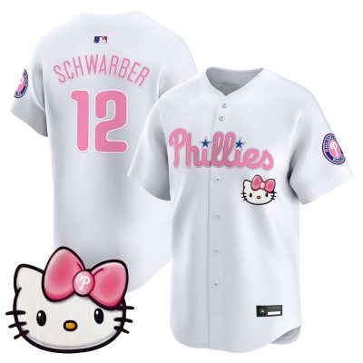 Unisex Philadelphia Phillies Hello Kitty Vapor Premier Limited Jersey - White / Kyle Schwarber
