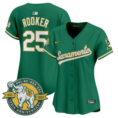 Women's Athletics 'Sacramento Edition' Vapor Premier Limited Jersey - 125th Anniversary Patch - Green / Brent Rooker
