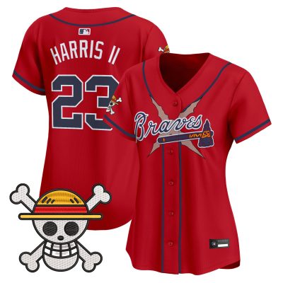 Women's Atlanta Braves x One Piece Vapor Premier Limited Jersey - Red / Michael Harris II