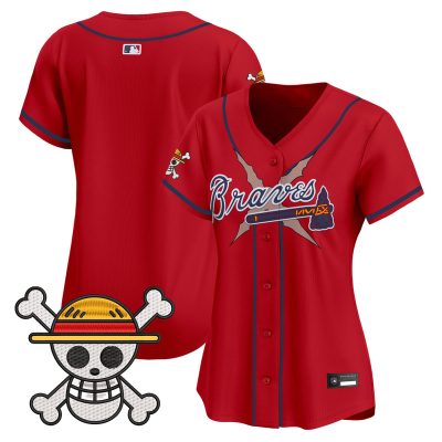 Women's Atlanta Braves x One Piece Vapor Premier Limited Jersey - Red / Team