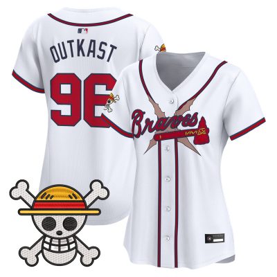 Women's Atlanta Braves x One Piece Vapor Premier Limited Jersey - White / OutKast