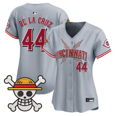 Women's Cincinnati Reds x One Piece Vapor Premier Limited Jersey - Gray / Elly De La Cruz