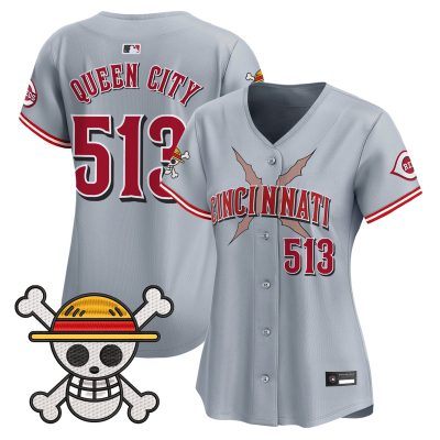 Women's Cincinnati Reds x One Piece Vapor Premier Limited Jersey - Gray / Queen City 513