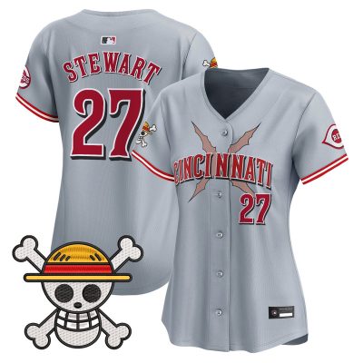 Women's Cincinnati Reds x One Piece Vapor Premier Limited Jersey - Gray / Sal Stewart