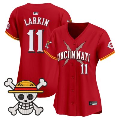 Women's Cincinnati Reds x One Piece Vapor Premier Limited Jersey - Red / Barry Larkin