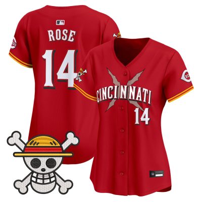 Women's Cincinnati Reds x One Piece Vapor Premier Limited Jersey - Red / Pete Rose