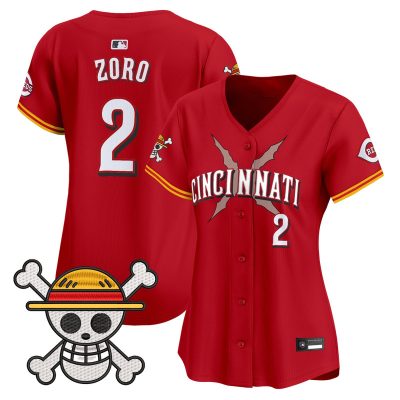 Women's Cincinnati Reds x One Piece Vapor Premier Limited Jersey - Red / Zoro
