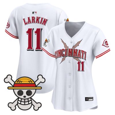 Women's Cincinnati Reds x One Piece Vapor Premier Limited Jersey - White / Barry Larkin