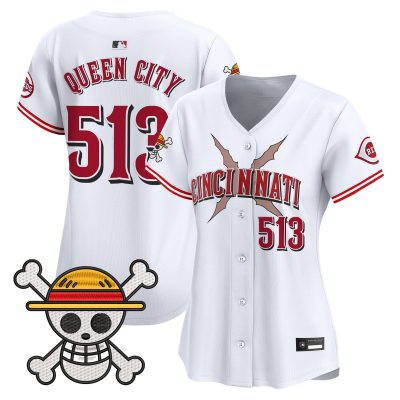 Women's Cincinnati Reds x One Piece Vapor Premier Limited Jersey - White / Queen City 513