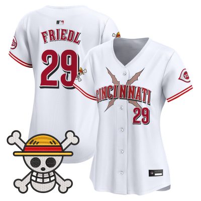 Women's Cincinnati Reds x One Piece Vapor Premier Limited Jersey - White / TJ Friedl