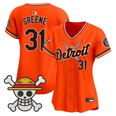 Women's Detroit Tigers x One Piece Vapor Premier Limited Jersey - Orange / Riley Greene