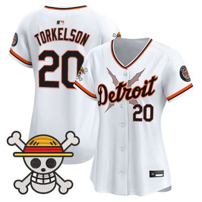 Women's Detroit Tigers x One Piece Vapor Premier Limited Jersey - White / Spencer Torkelson