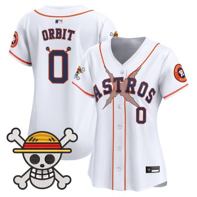 Women's Houston Astros x One Piece Vapor Premier Limited Jersey - White / Orbit