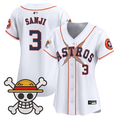 Women's Houston Astros x One Piece Vapor Premier Limited Jersey - White / Sanji